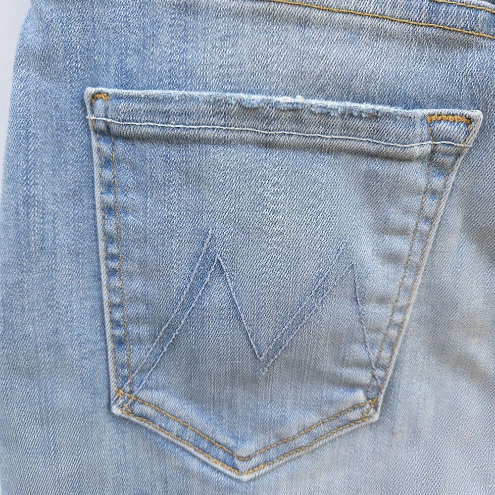 Mother Sacred Mini Fray Denim Skirt Written In The Sand Women’s Size 26 - Picture 5 of 11